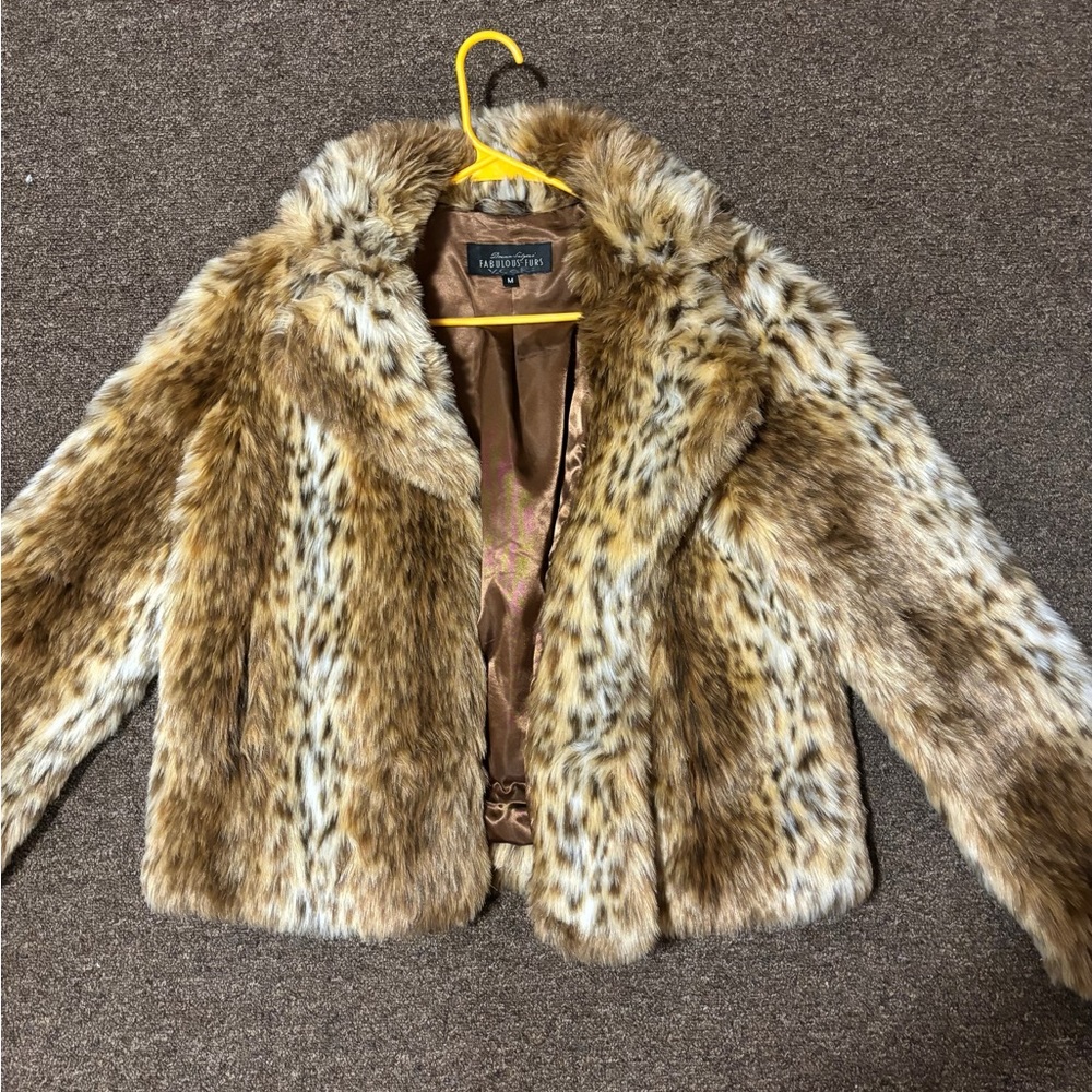 Leopard Print Faux Fur Coat